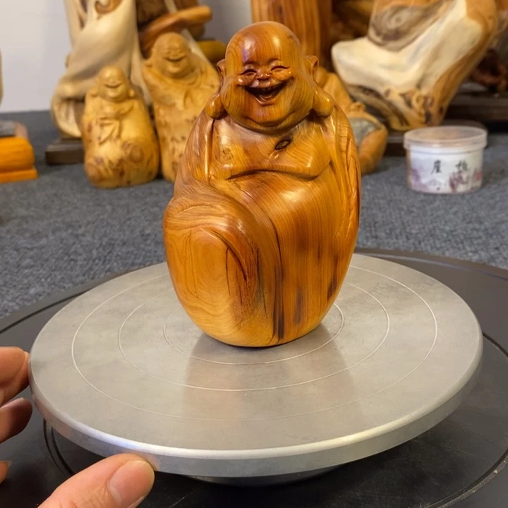 柏木（崖柏）弥勒佛小摆件