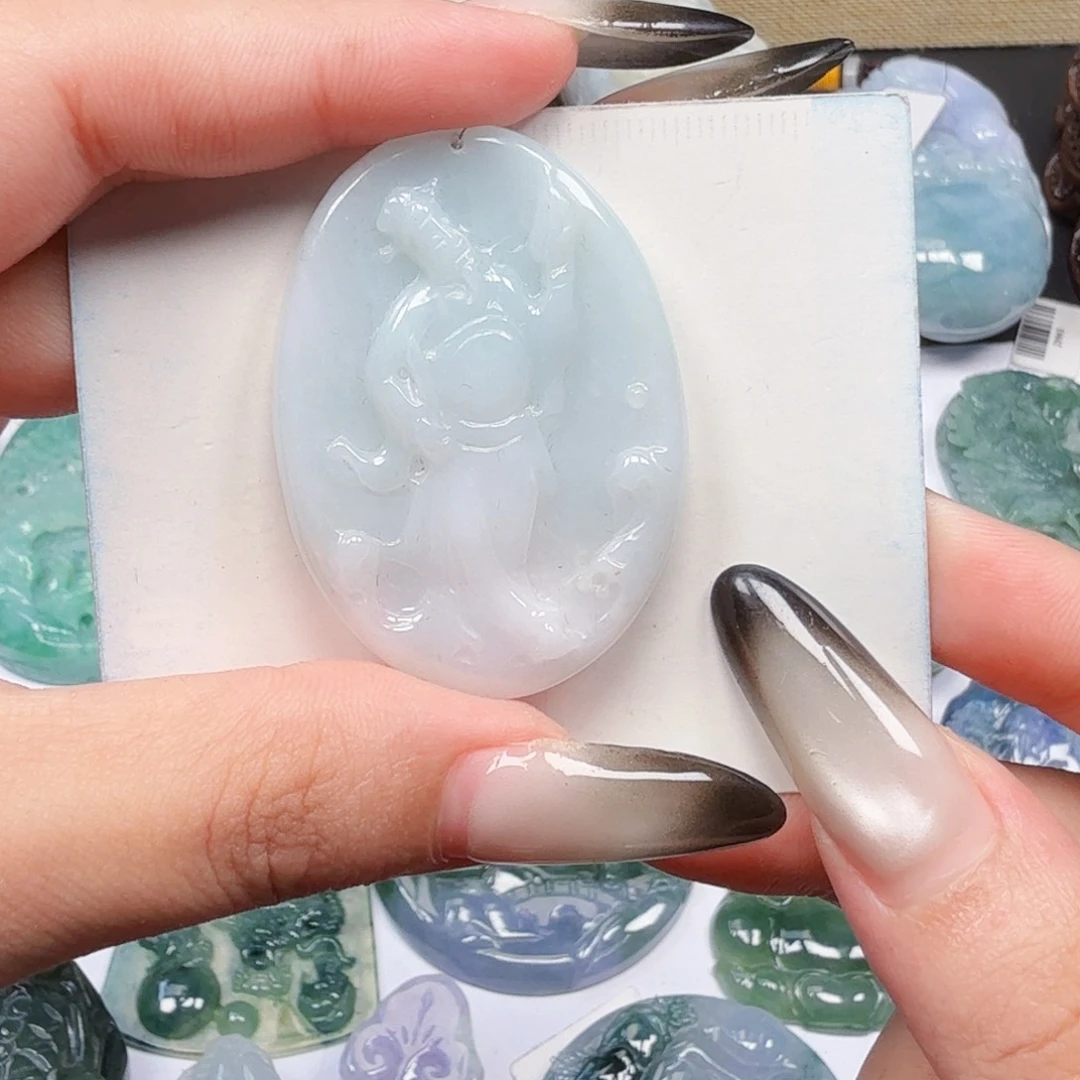 翡翠未镶嵌挂件翡翠