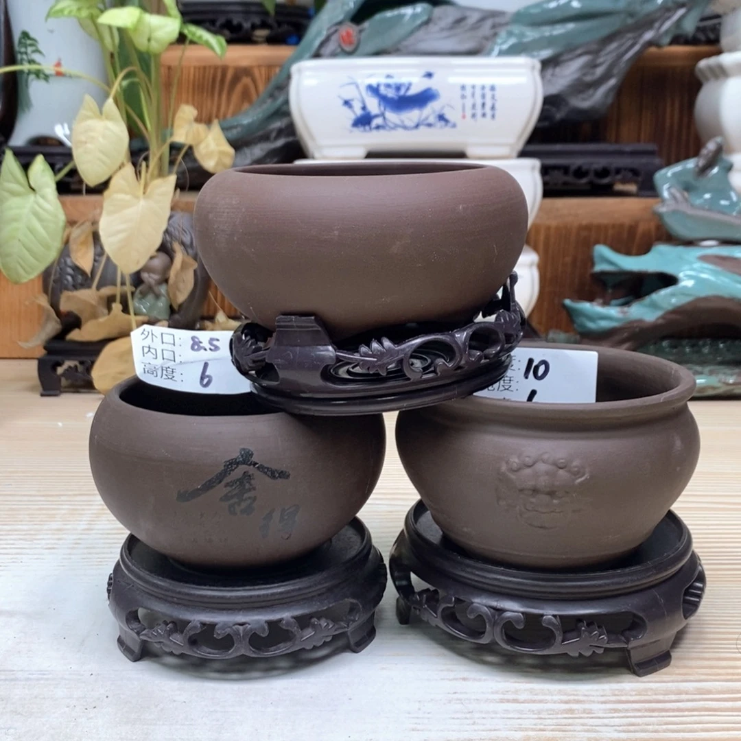 紫砂花盆陶瓷艺术花盆陶瓷