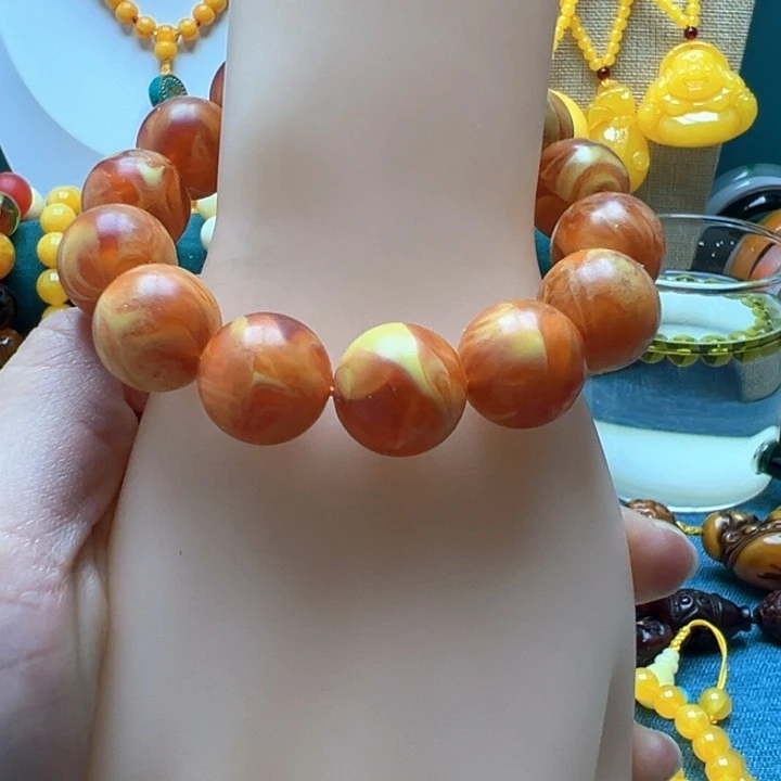琥珀未镶嵌颈饰手串