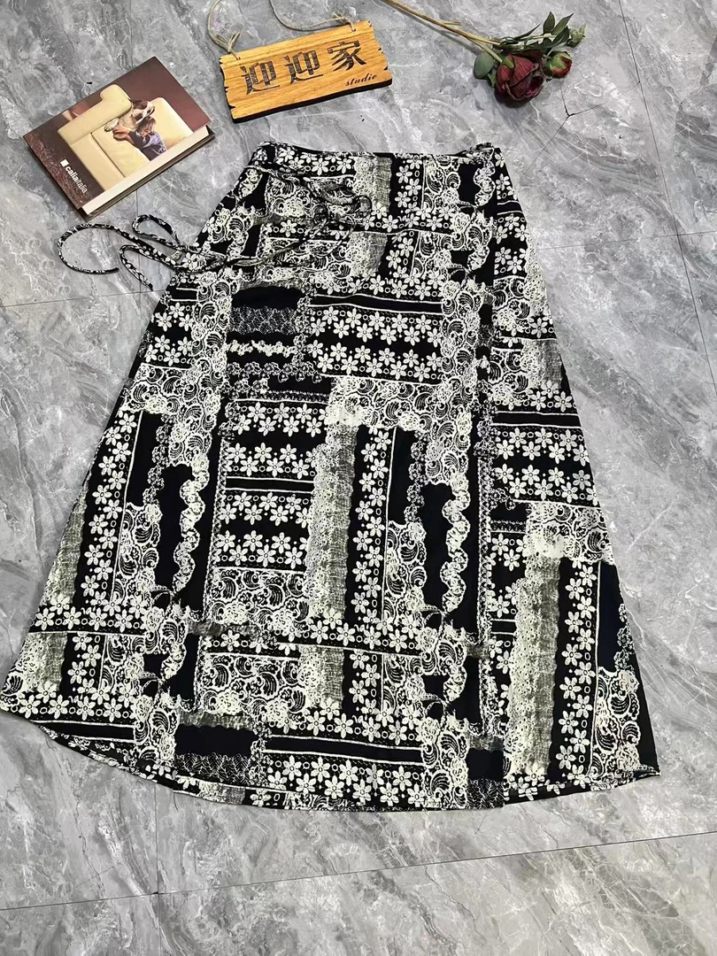 【乔家】K8009   2025夏季新款花团锦簇大摆显瘦半身裙