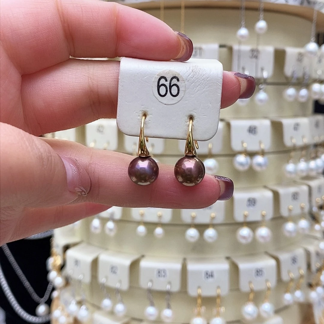 淡水珍珠耳饰银S925镶嵌