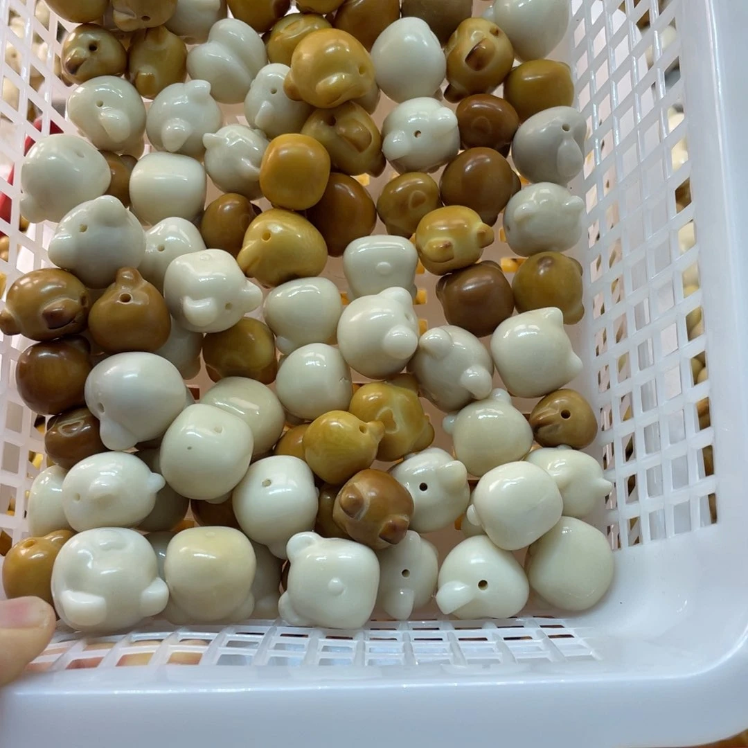 菩提根/象牙果吊坠微瑕象牙果熊头十颗