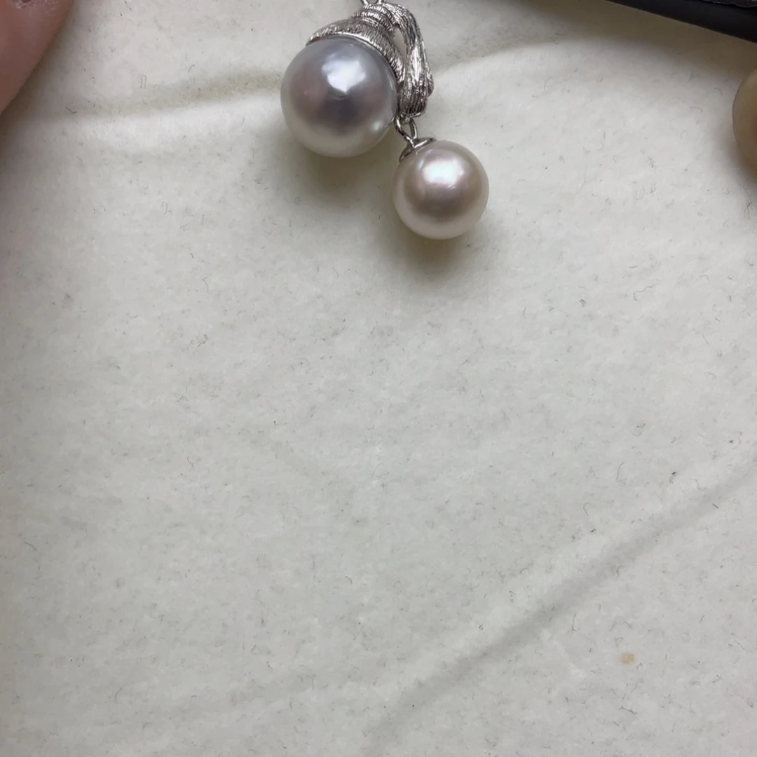 海水珍珠银S925镶嵌吊坠(不含链)