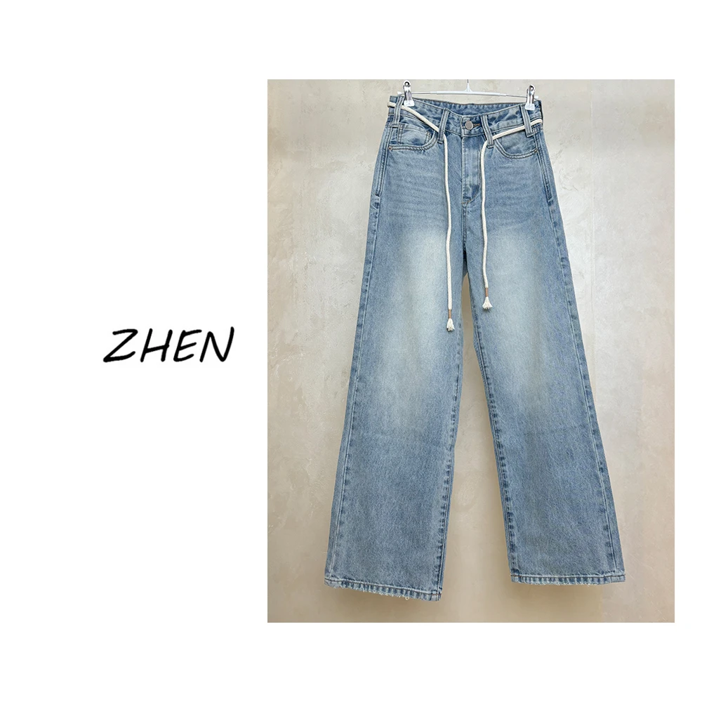 【ZHEN】25Y00138 2025新款气质休闲时尚显瘦百搭风牛仔裤女