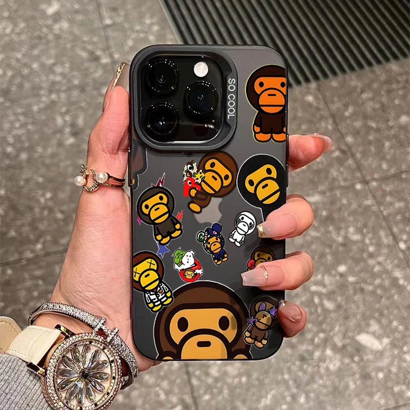 趣味猿人头适用苹果16/15手机壳iphone14Promax元气13软12防摔11x