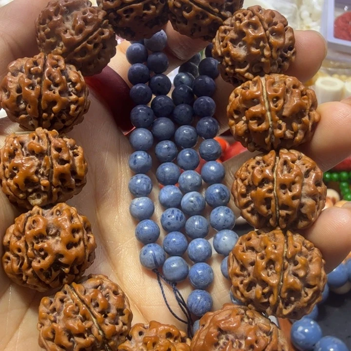 核桃手串/手链0.7蓝姑娘半成品