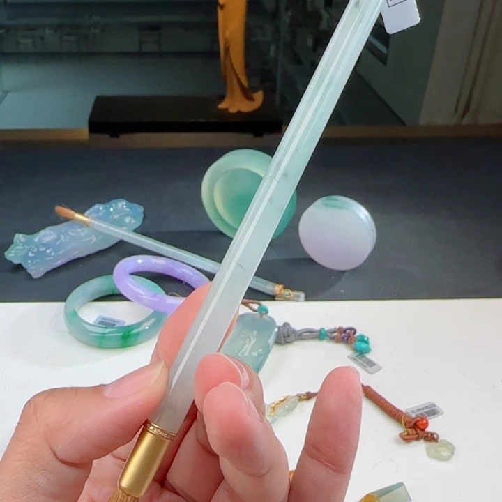 【闪购商品】翡翠把件18K金镶嵌堯