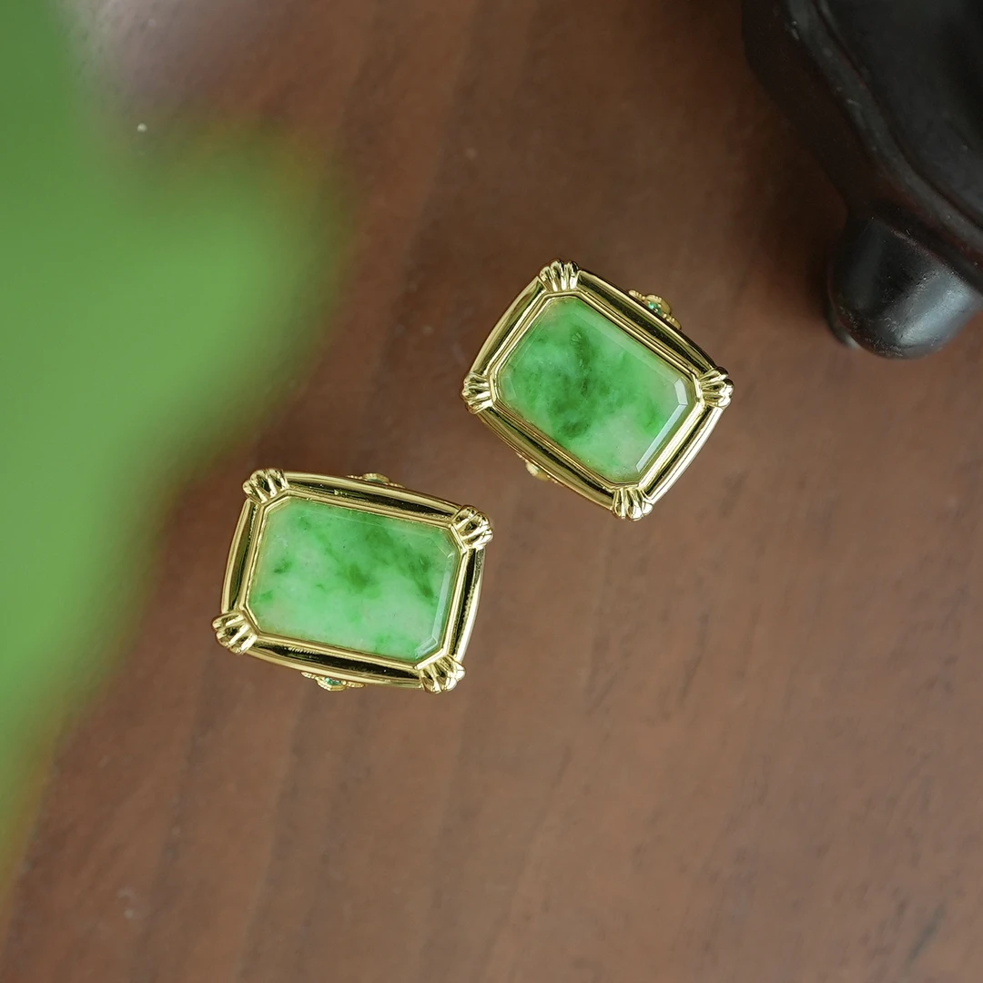 清芳·银镶翡翠方牌戒指SY（多样性发其一）