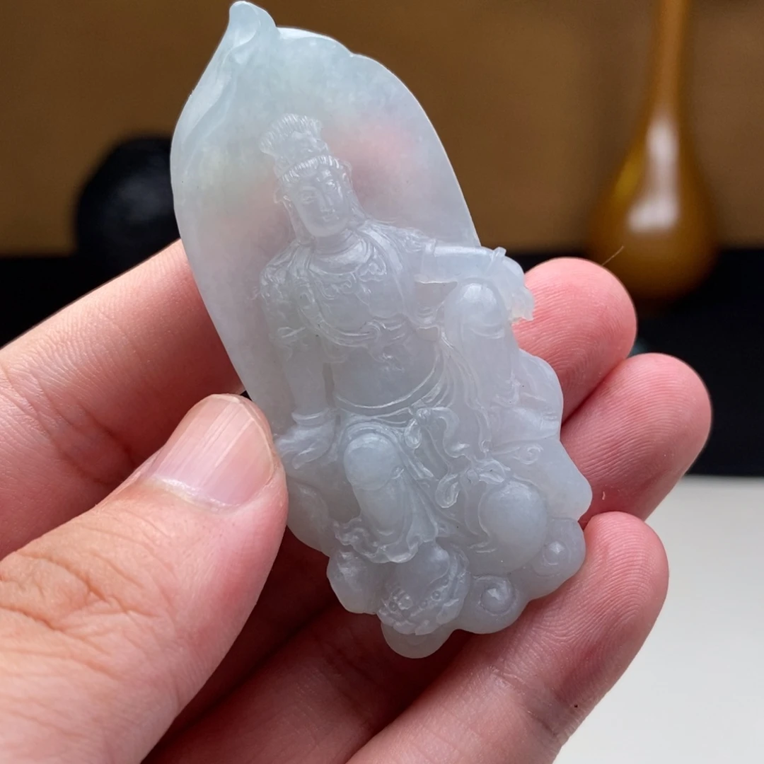 未镶嵌定制翡翠水月观音