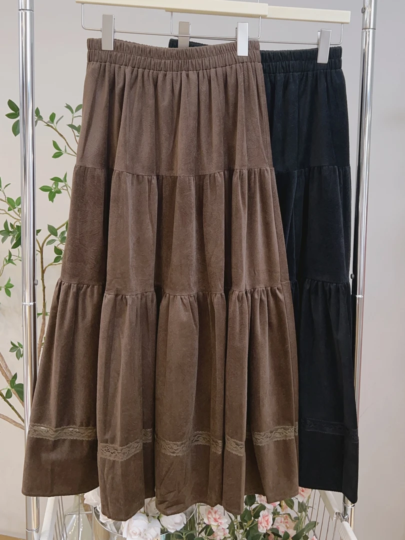 琳心丨早秋新款咖色高腰休闲时尚百搭显瘦半身裙 DY807
