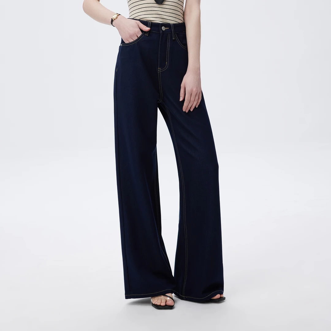 立体垂感·宽松裁 显瘦直腿慵懒随意春夏透气面料筒喇裤FL102