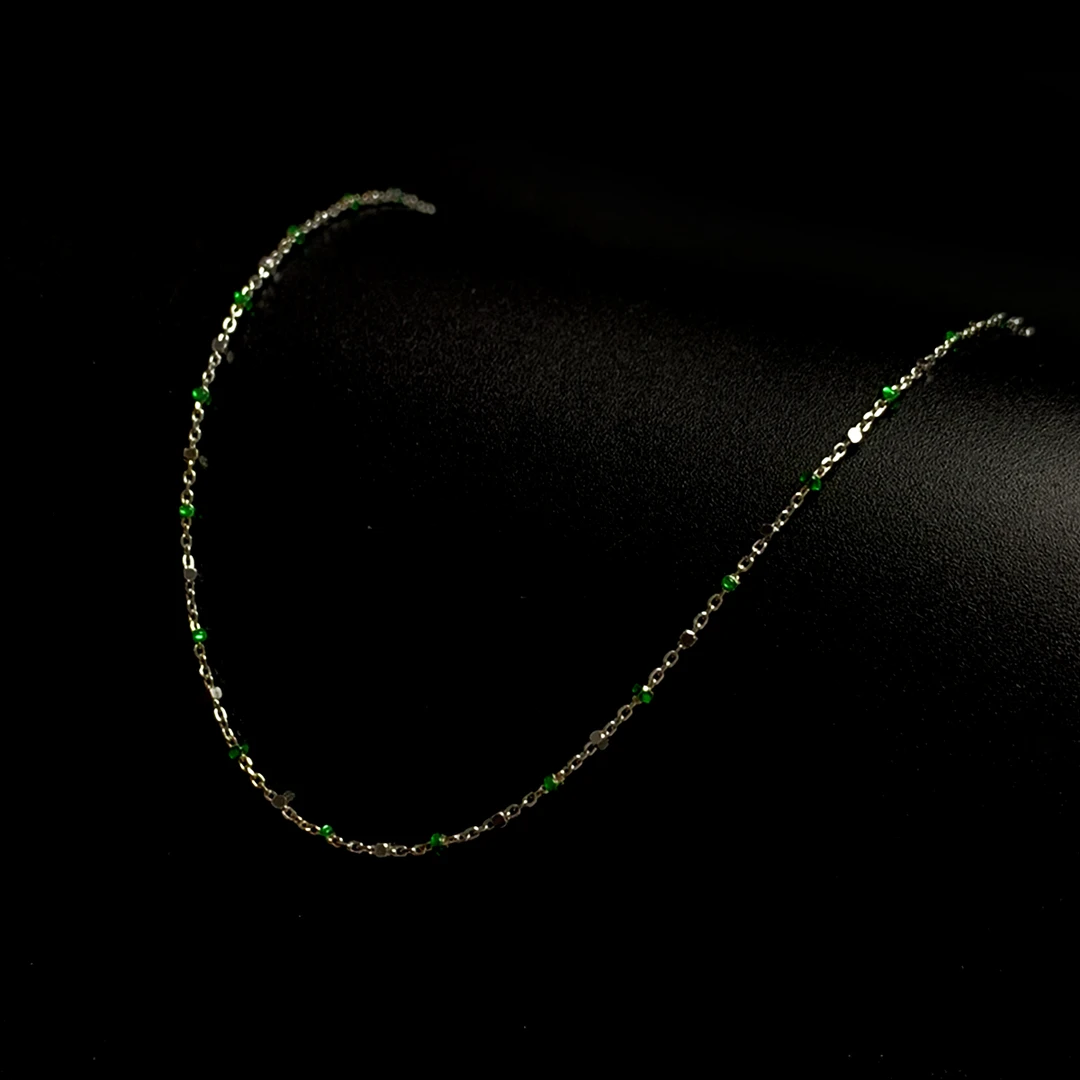 坠链均925银 十字方块链银色5574-H0420005 CP多样性发其一