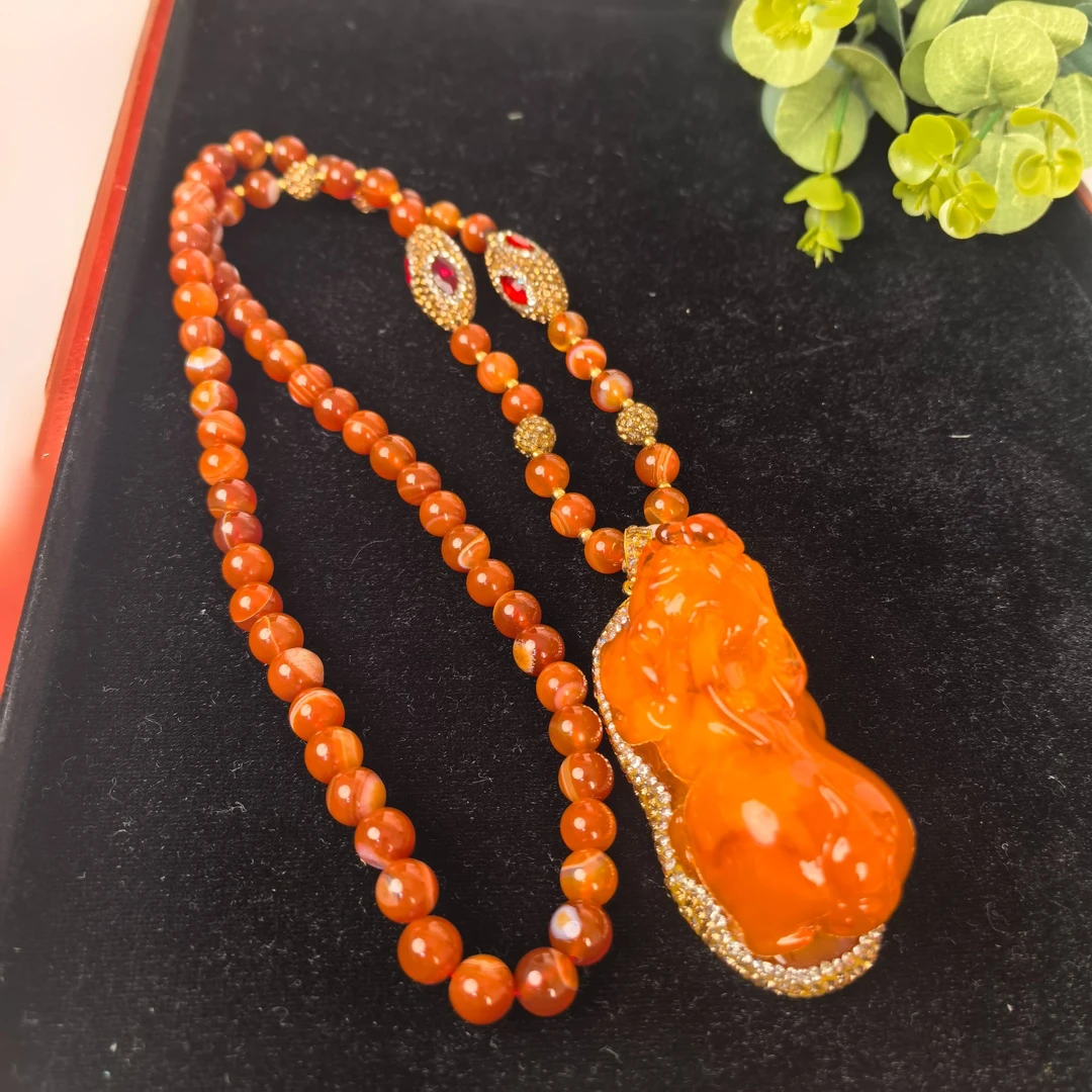 铜合金合成锆石项链 吊坠欧美饰品 ML大貔貅 时尚轻奢百搭项链021