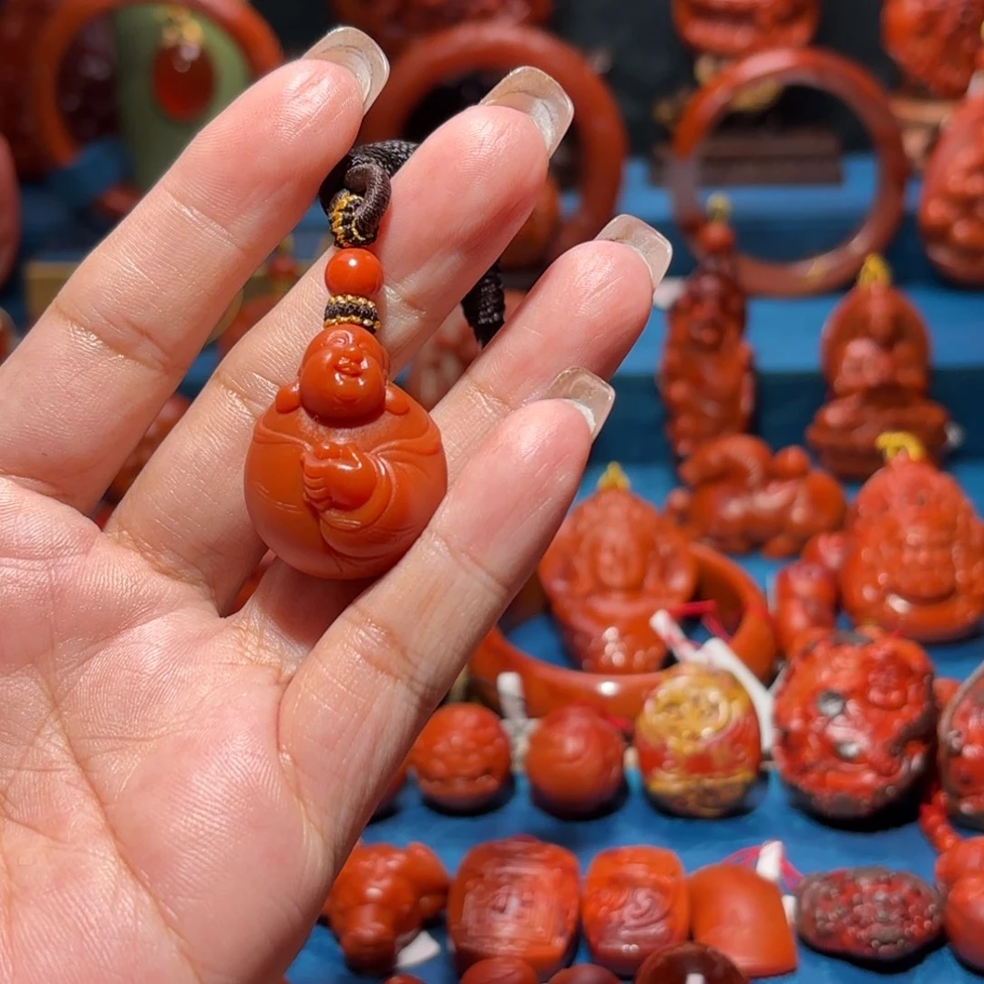 未镶嵌雕刻南红玛瑙