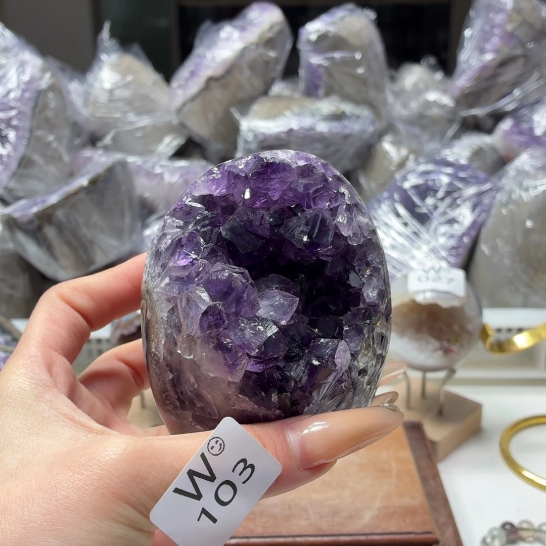 持***思紫晶摆件未镶嵌紫水晶