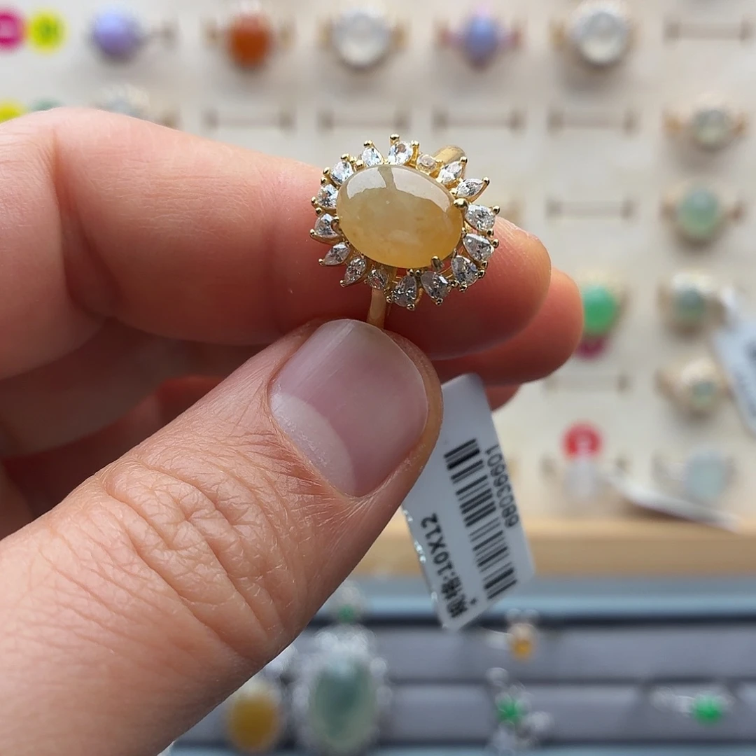 翡翠未镶嵌戒指天然缅甸A货翡翠，假一赔三