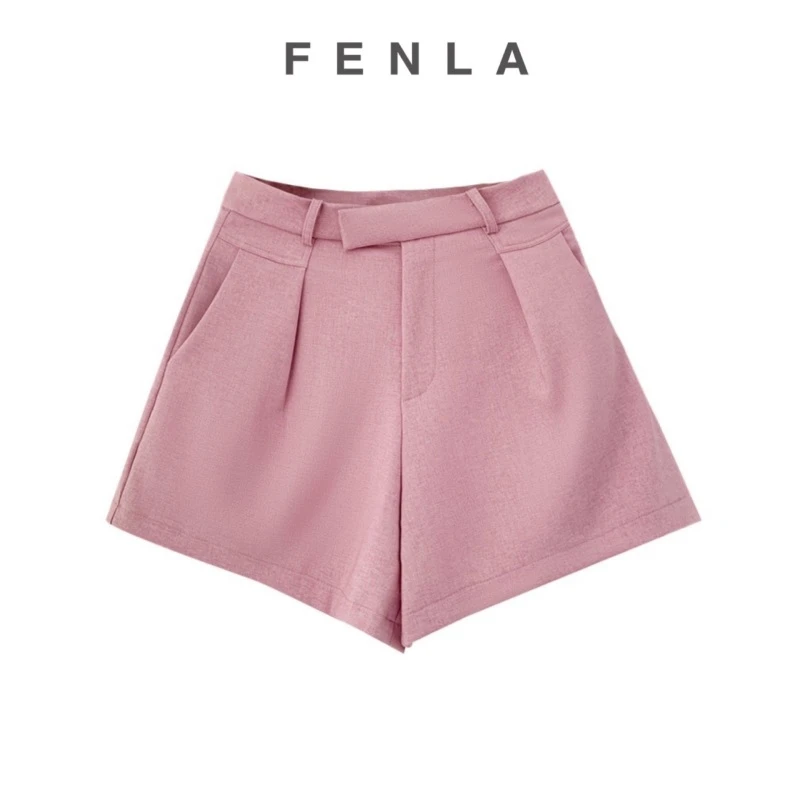 【惠姐私服】{回购王者}百搭高腰显瘦遮跨休闲西装短裤 69665