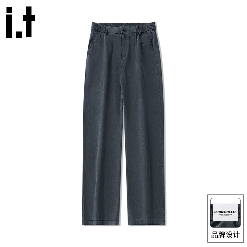 it :CHOCOOLATE2025秋季薄款休闲裤冰丝凉感透气日系直筒西裤潮男