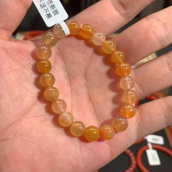 未镶嵌单圈玛瑙/玉髓8mm➕鸡油黄