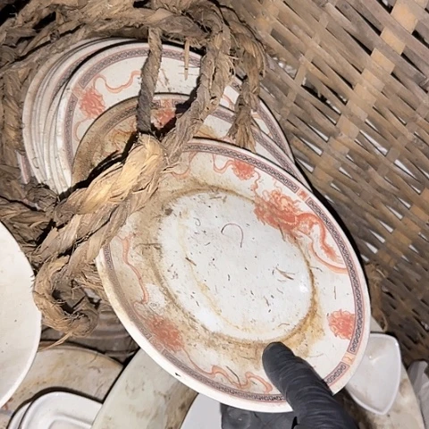 瓷片国营厂库存18厘米4个