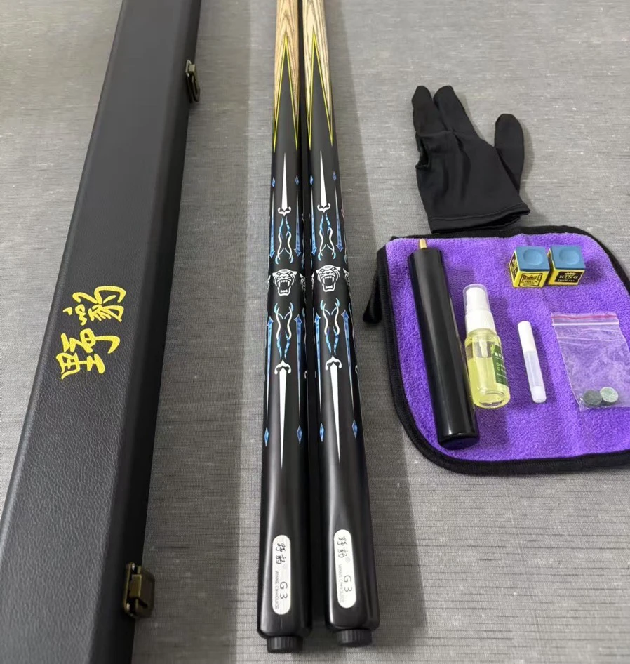野豹G3同款印花台球杆 新手小头杆 手工台球杆八斯诺克
