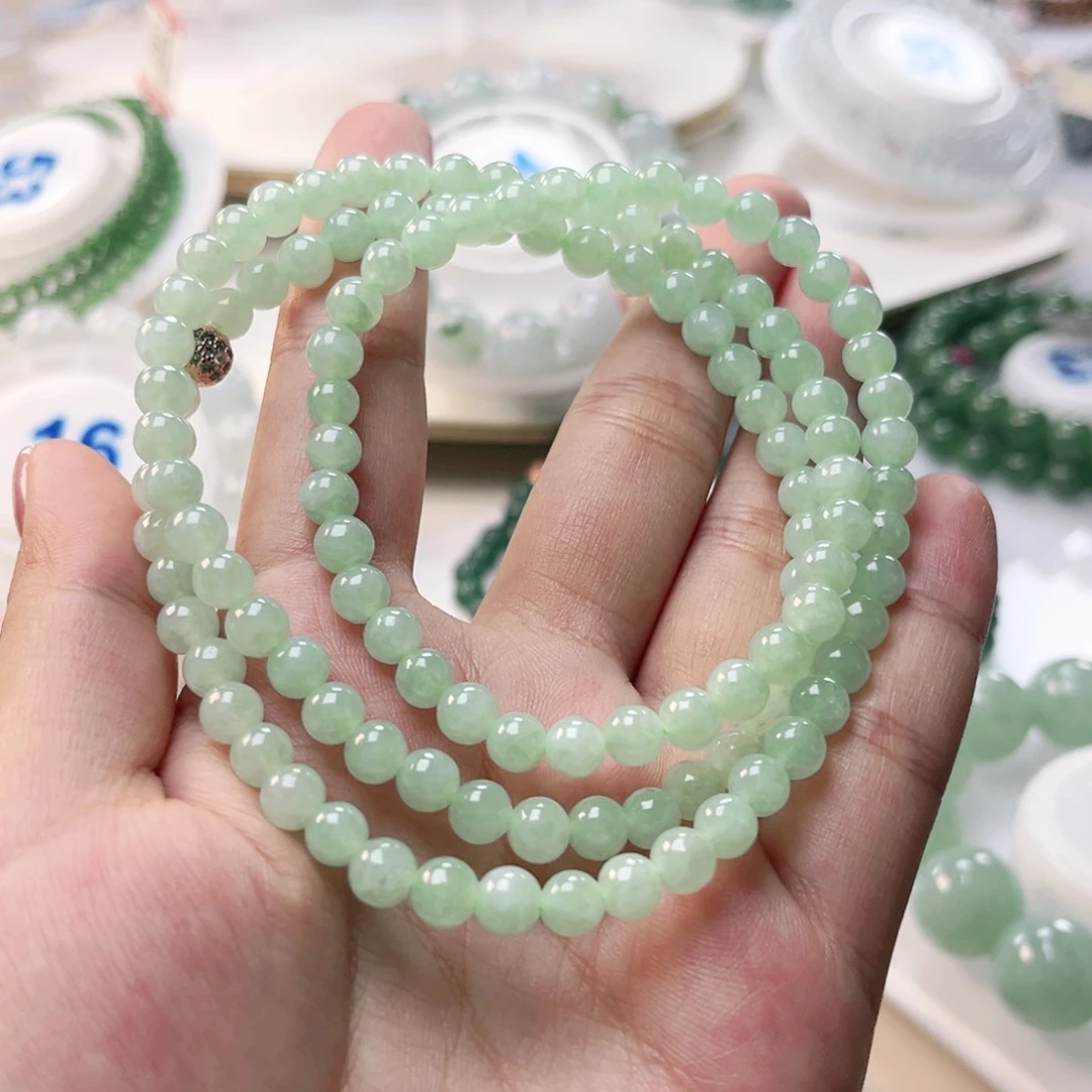 未镶嵌手链翡翠珠串