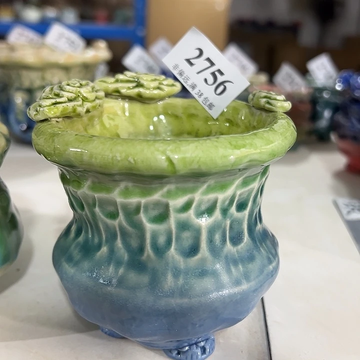 口8高9 手工花盆满30包邮