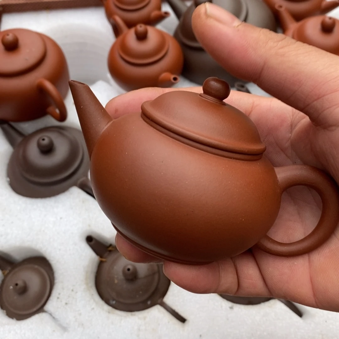 毛****紫砂茶壶年糕土水平