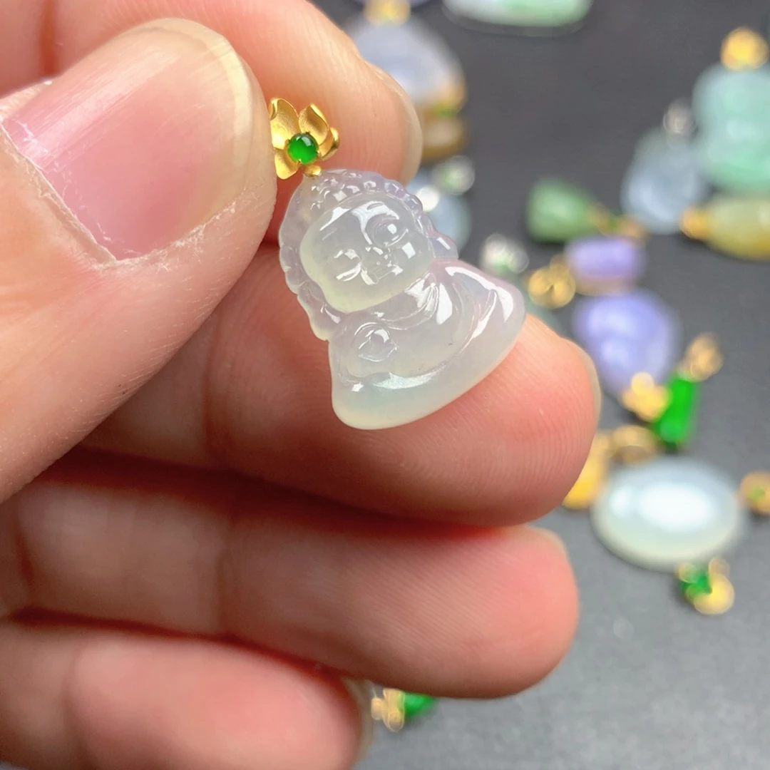 【闪购商品】颈饰18K金镶嵌翡翠翡翠
