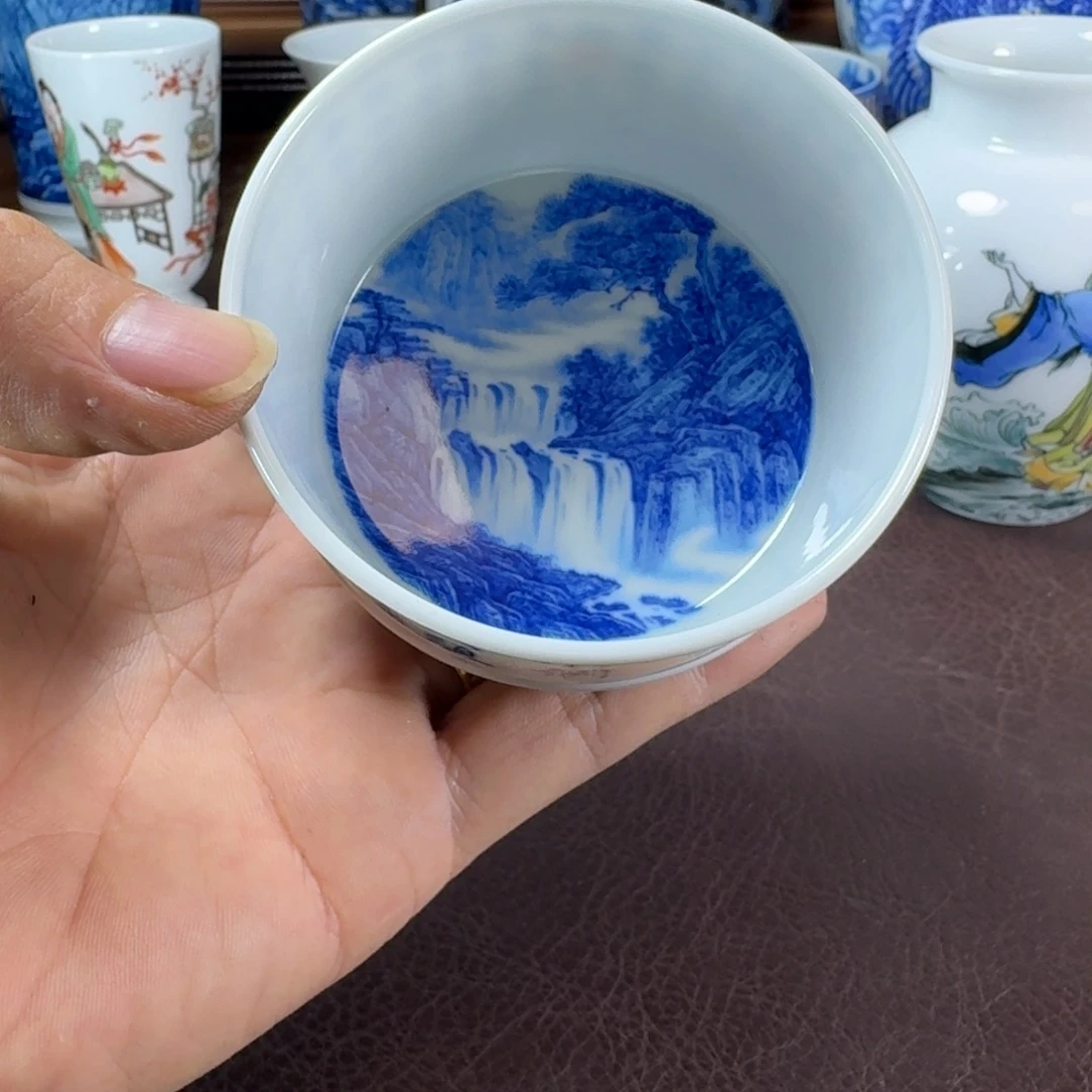 瓷片当代景德镇陶瓷手绘茶具