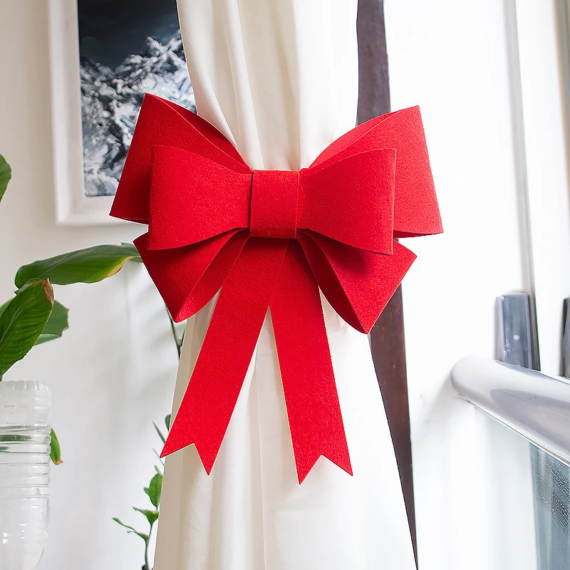 新款结婚ins装饰无纺布蝴蝶结网红婚房布置新房窗帘蝴蝶结挂件