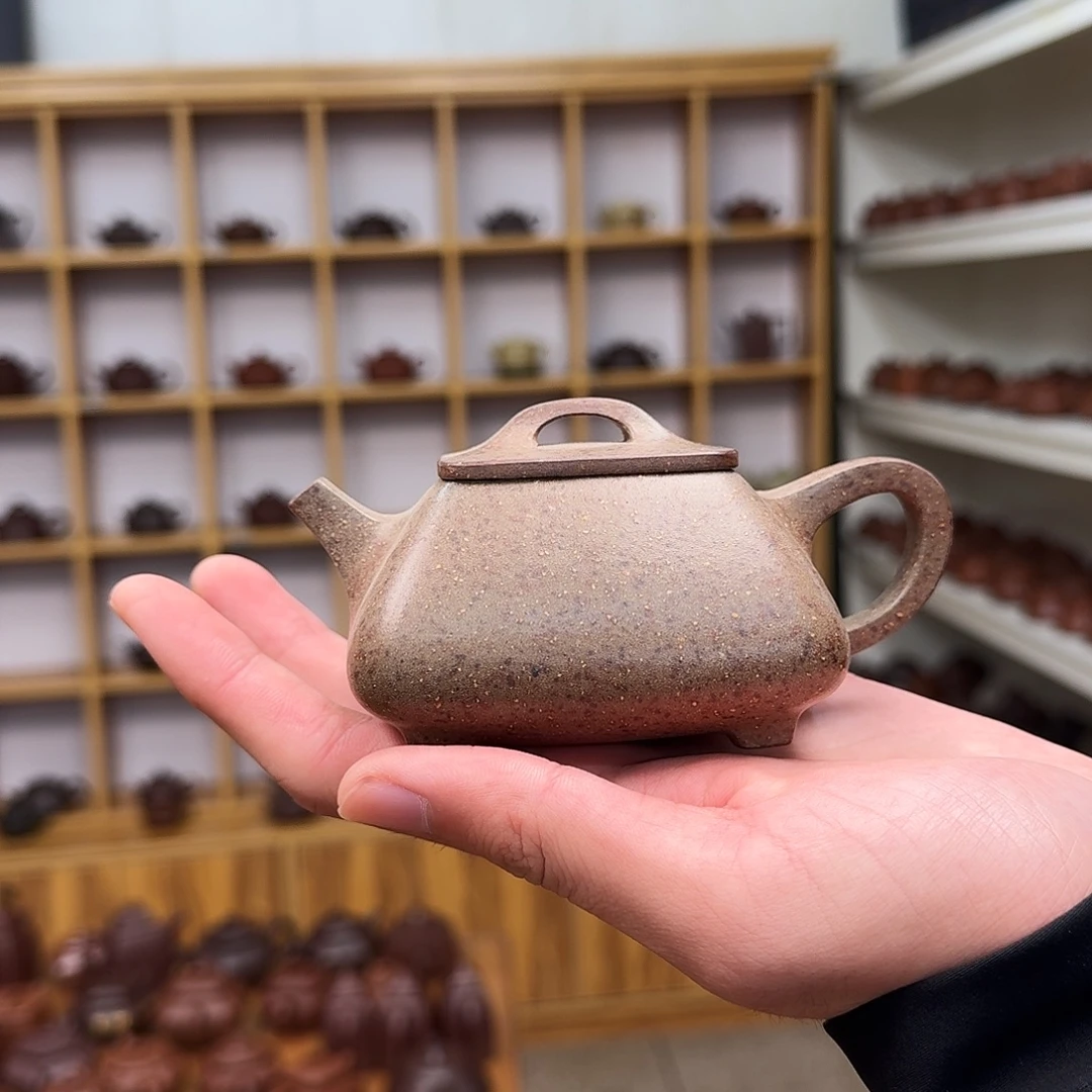 紫砂茶壶四方平盖石瓢200cc 孤品福利