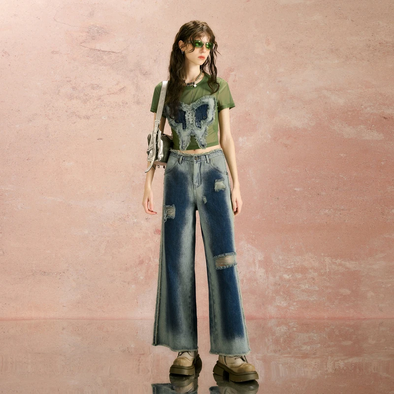 PHORM2025夏装新款牛仔裤N01932426