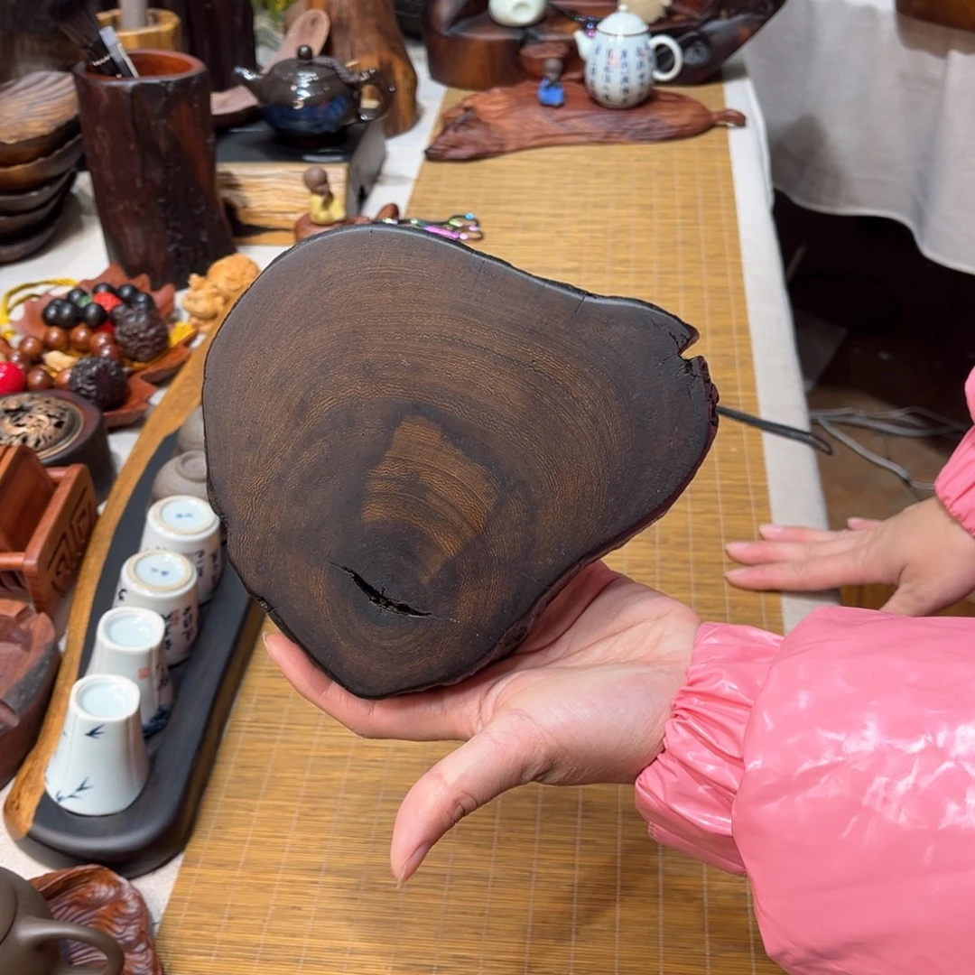 15缅甸鸡翅木壶承底座