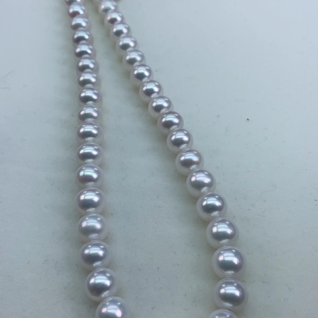 9/10极强光炫彩干净淡水珍珠银S925镶嵌