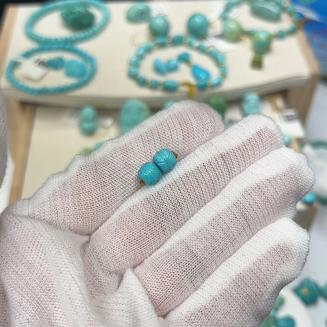 绿松石未镶嵌珠宝半成品