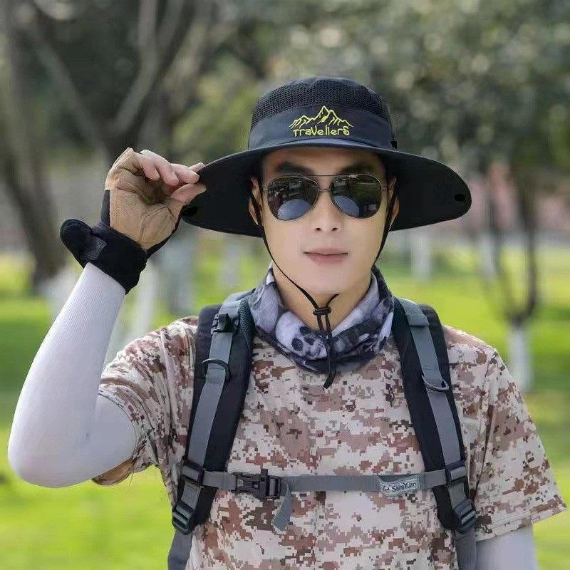 遮阳帽子中青年男士潮夏季出游登山帽户外钓鱼帽休闲渔夫帽防晒凉