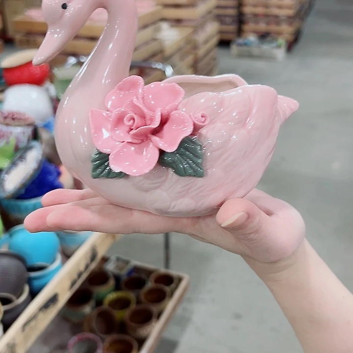 有孔.凑满10元发货多肉陶瓷花盆！