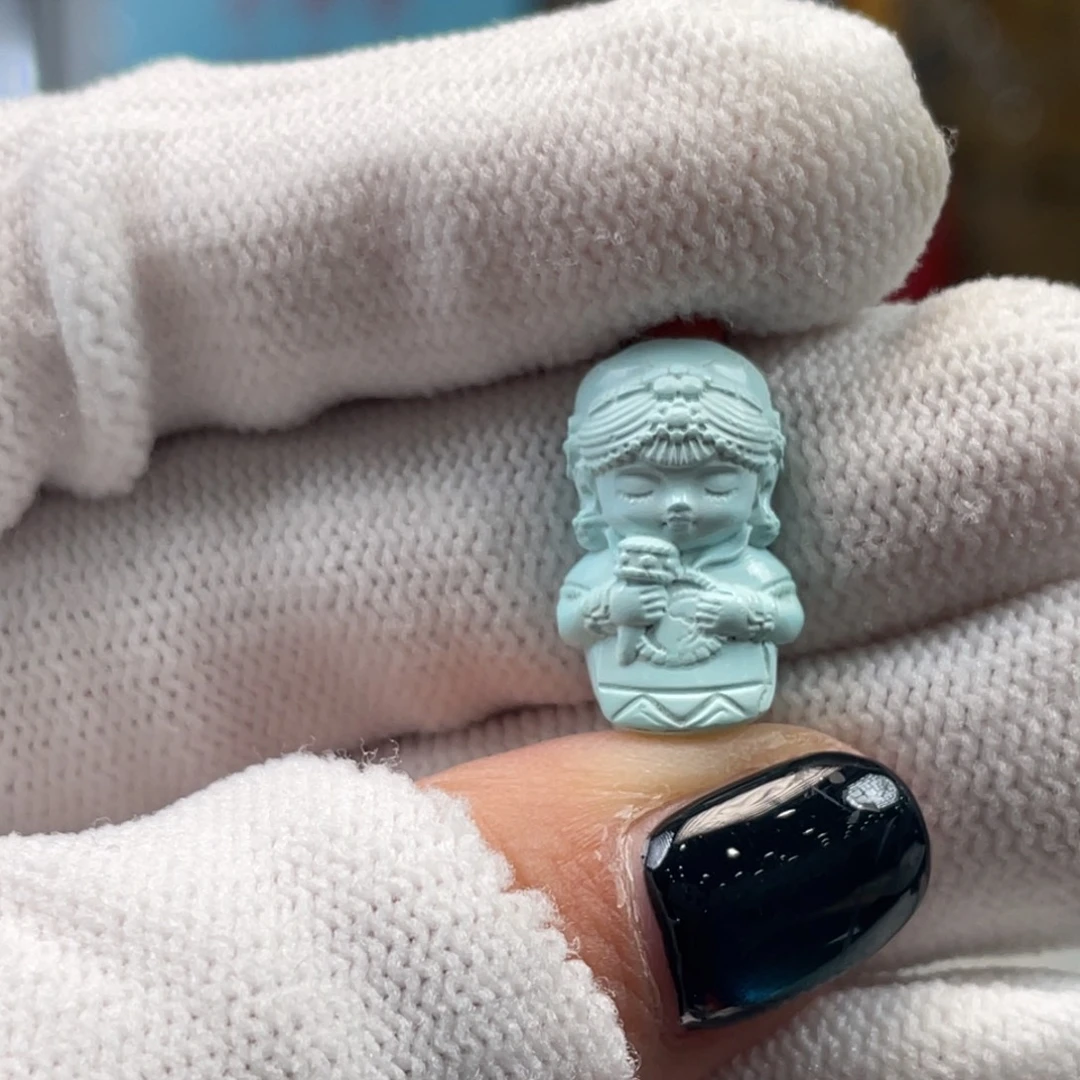 绿松石未镶嵌挂件