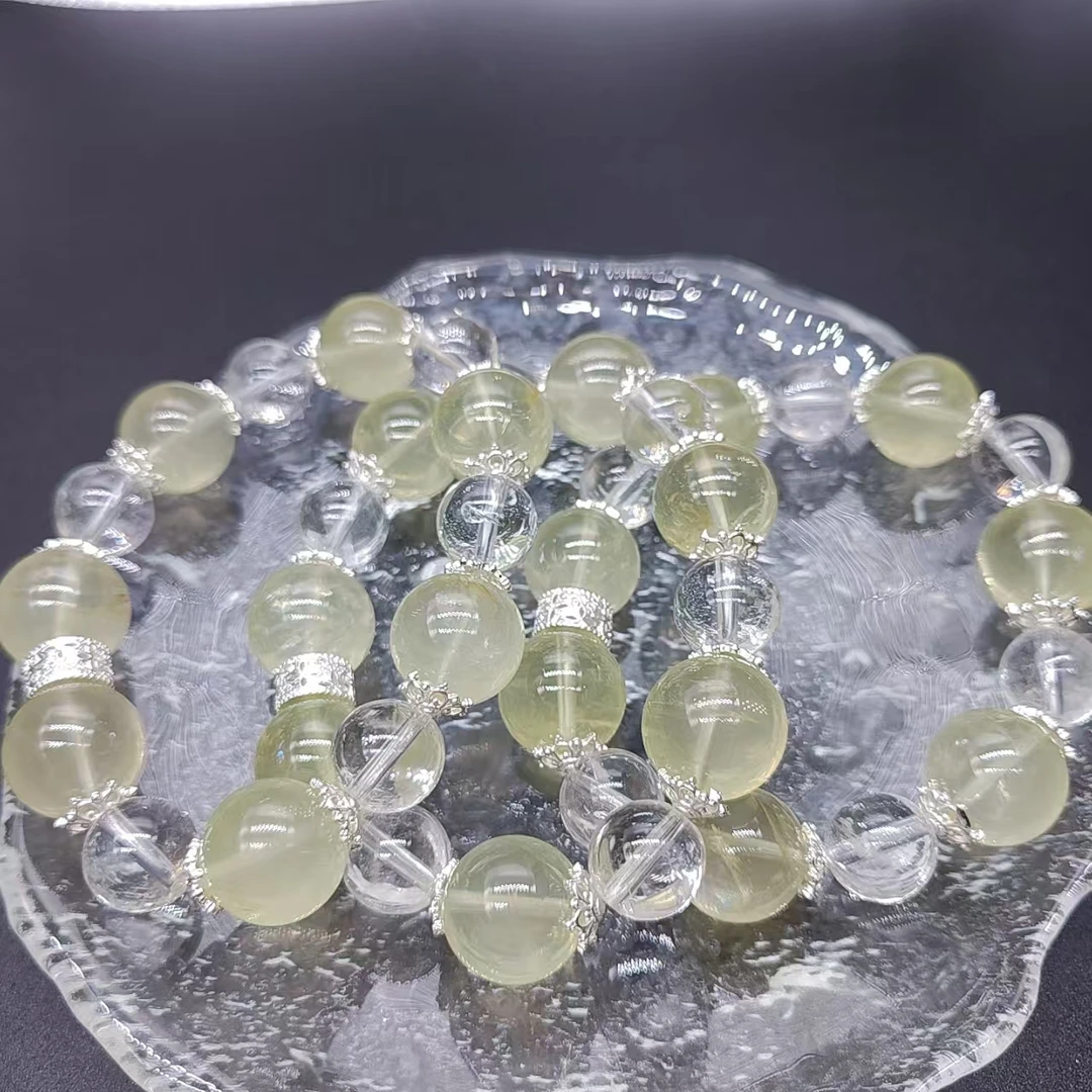 天然黄水晶15-16mm+白水晶设计款多样性发其一SX345