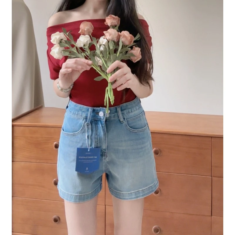 【9151】零壹家 四面弹 高腰弹力牛仔短裤 软面料舒适软糯