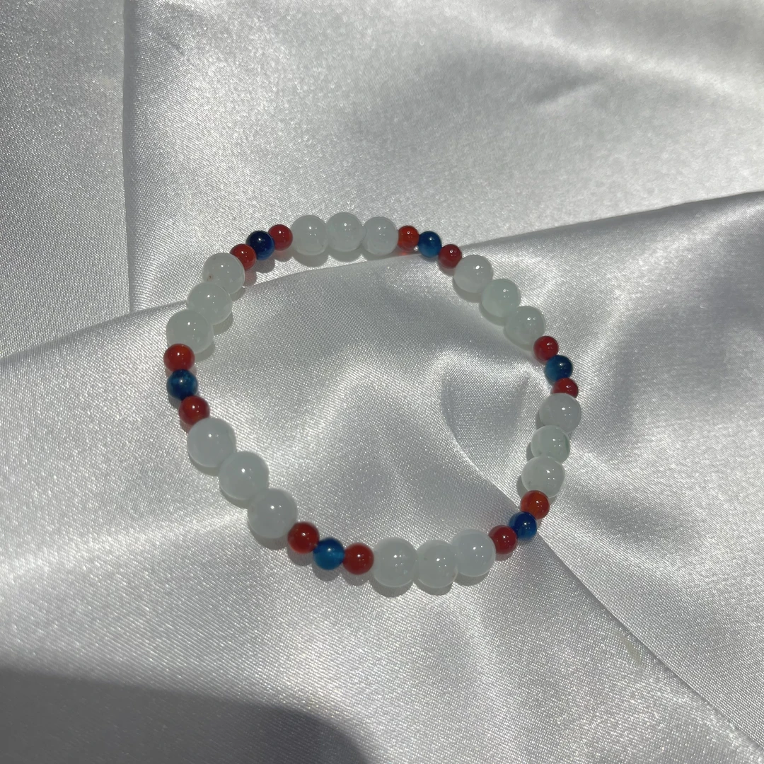 天然翡翠玛瑙虎眼石手链7mm