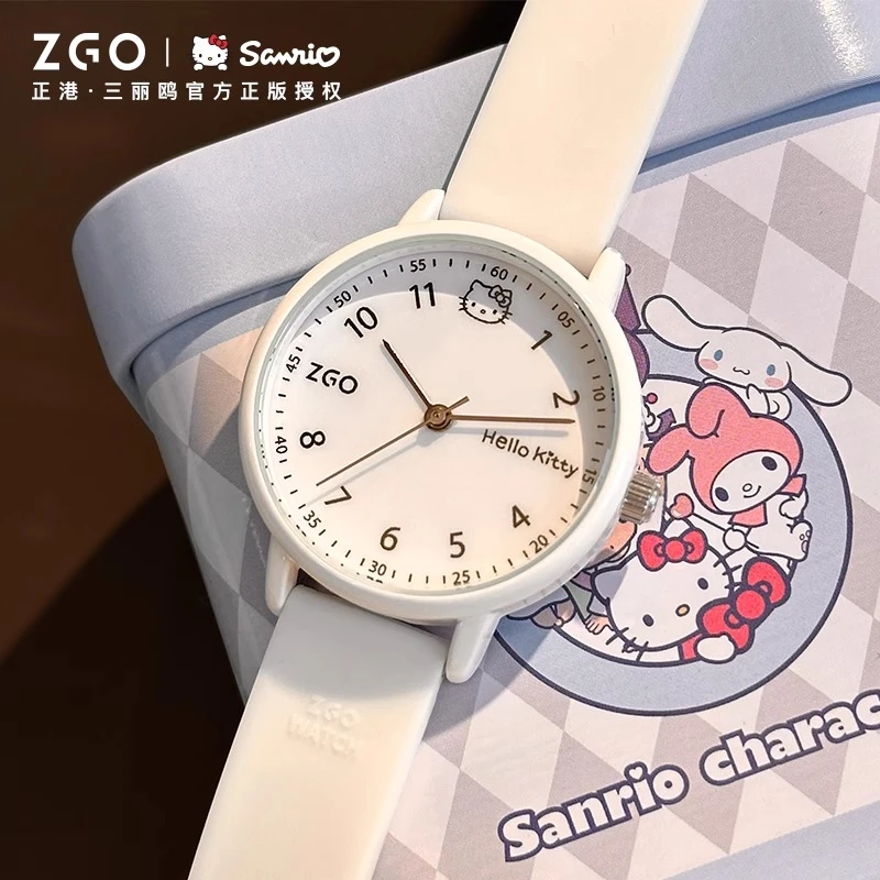 正港三丽鸥HelloKitty手表女学生初高中考试防水石英手表生日礼物