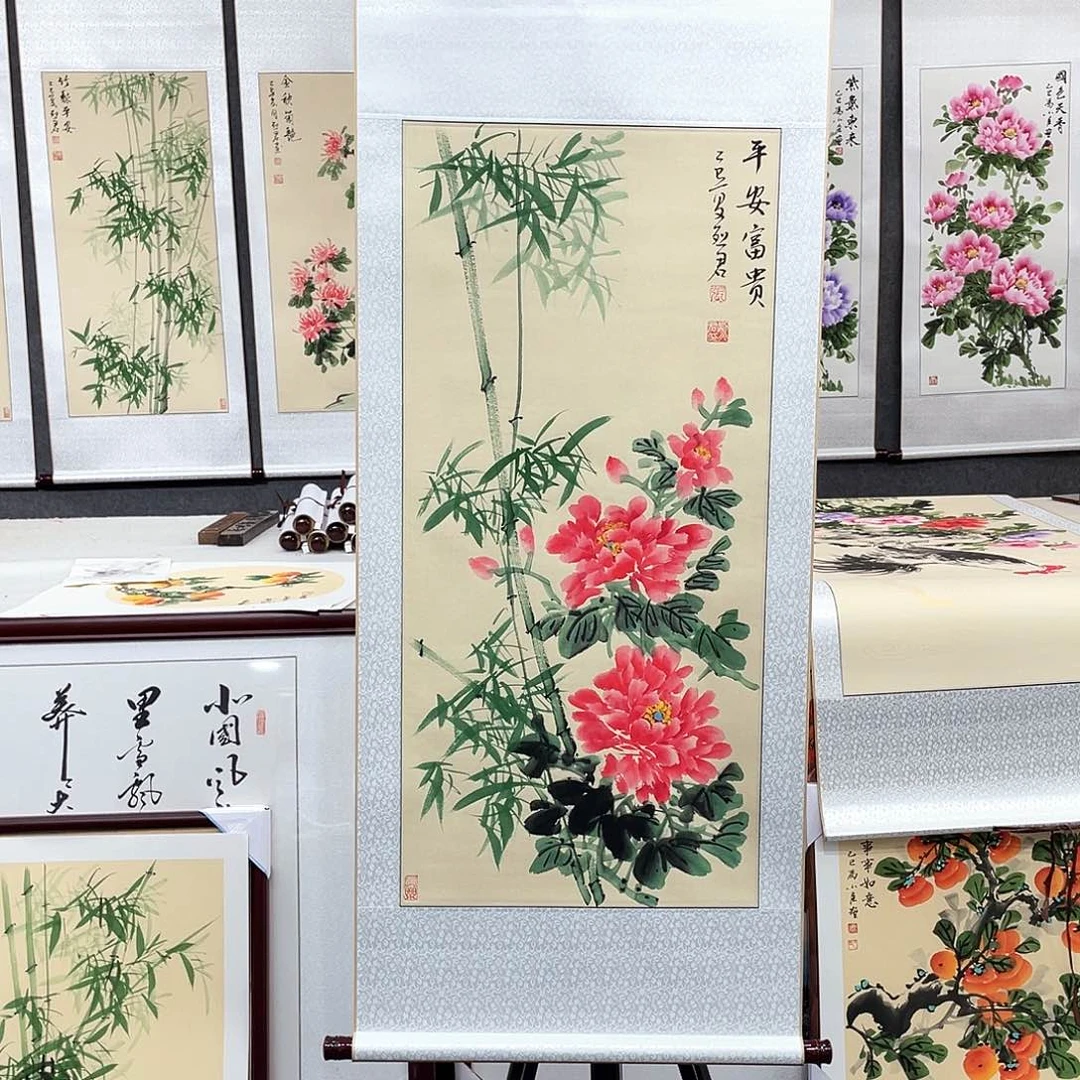 国画手绘手写作品
