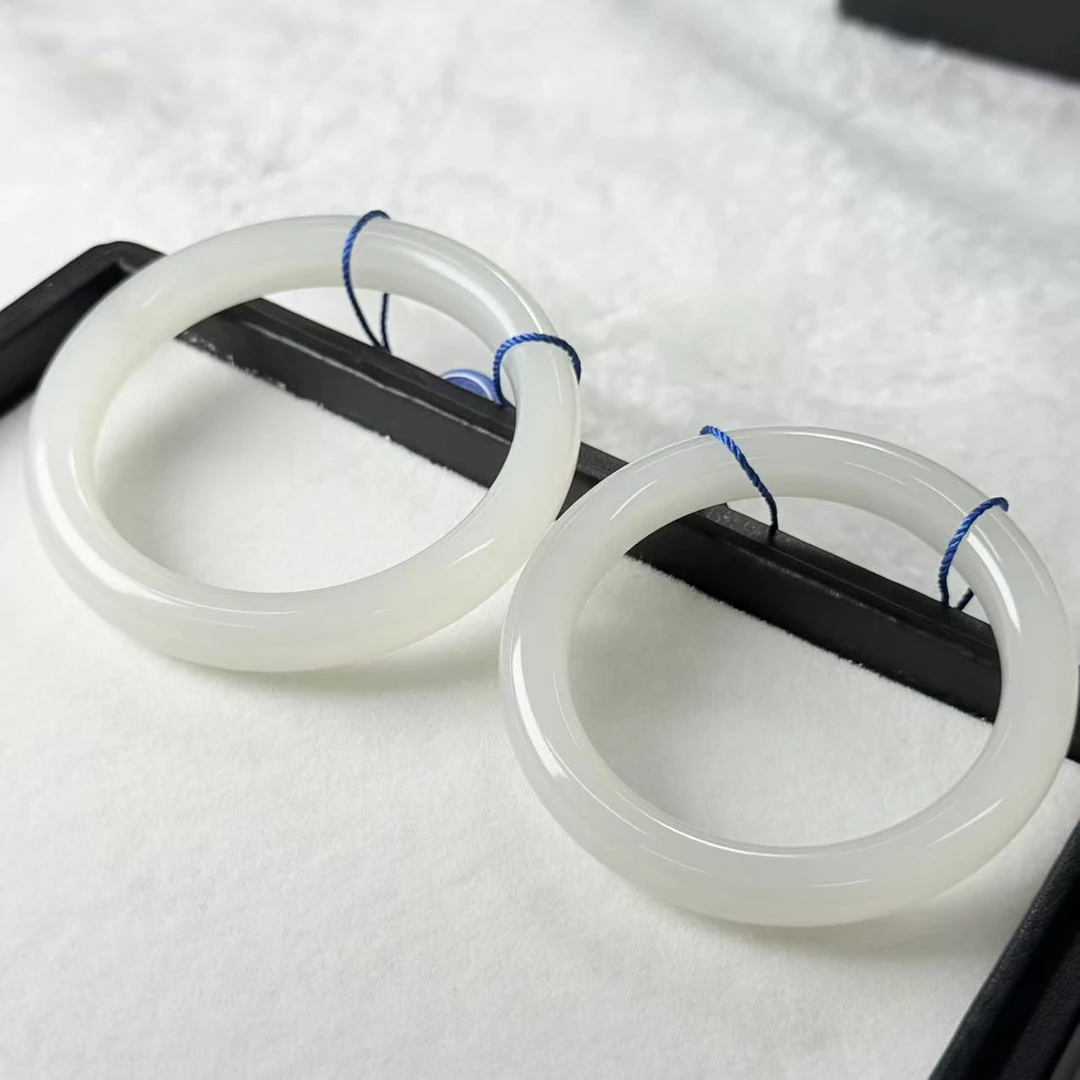 【睿泽赏宝】和田玉白玉手镯(51-60#）多样性发一/有瑕 KV0040141