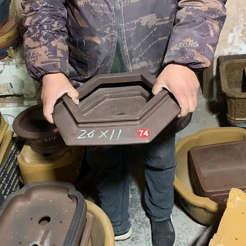 紫砂花盆手工制作