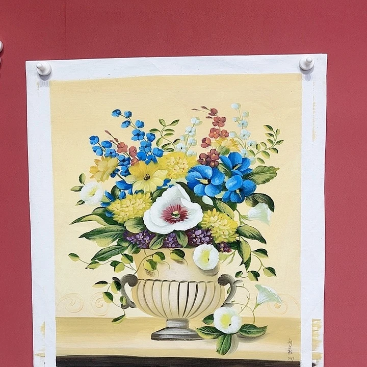 油画刘文桂油画老师作品朵