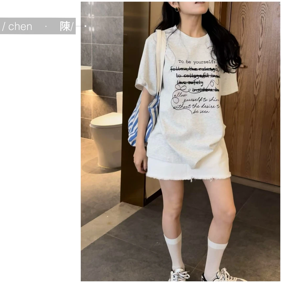 chen·陳新款  美式字母印花 短袖T恤