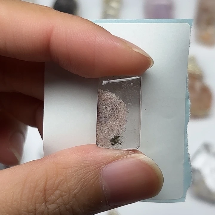 未镶嵌颈饰水晶粉幽灵水晶19mm+